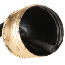 Produkt Stary złoty dzwonek z czarną aksamitną wstążką, wys. 15 cm
