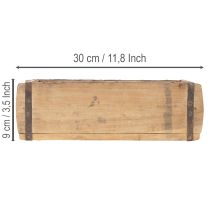 Produkt Stara drewniana doniczka w kształcie cegły, 30 cm