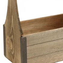 Vintage drewniane pudełko do sadzenia skrzynka narzędziowa skrzynka na rośliny 28 × 14 × 31 cm