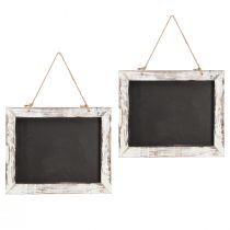 Produkt Tablica wisząca vintage czarno-biała 30×25cm 2szt