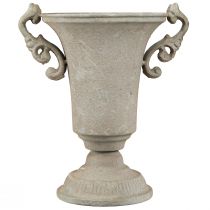 Produkt Antyczne trofeum w kolorze szarym, metalowa dekoracja w stylu shabby chic, wys. 22,5 cm