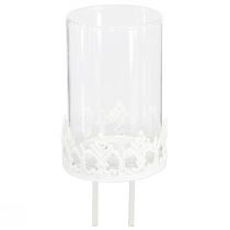 Produkt Vintage świecznik na tealighty do podłączenia biały Ø5,5cm W8cm 4szt