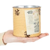 Produkt Doniczka/puszka w stylu vintage z napisem do dekoracji wnętrz, 11 cm, 3 sztuki