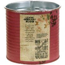 Produkt Dekoracyjne pudełko do sadzenia w stylu vintage fioletowa metalowa letnia dekoracja Ø11cm W10,5cm