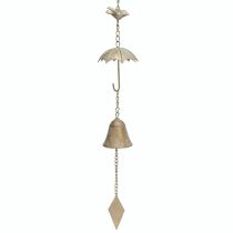 Produkt Stary dzwonek wietrzny metalowy z parasolem i dzwonkiem 70cm