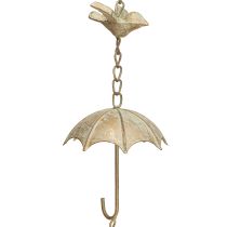Produkt Stary dzwonek wietrzny metalowy z parasolem i dzwonkiem 70cm