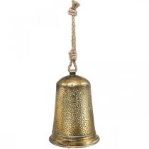 Deco dzwonek metal mosiężny naparstek vintage Ø25cm W34cm