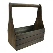 Drewniana doniczka Vintage Flower Box brązowa 28×14×31cm