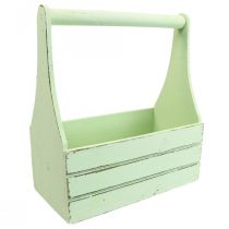 Produkt Drewniana doniczka Vintage Flower Box zielona 28×14×31cm