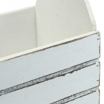 Drewniana doniczka Vintage Flower Box biała 28×14×31cm