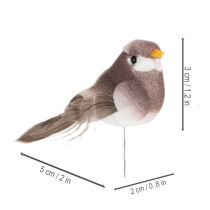 Produkt Ptaki ozdobne, sztuczna dekoracja do domu, okazja wiosenna, z kolorowym upierzeniem, wykonane z plastiku, 5 cm, 18 sztuk