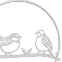 Sprężyna do dekoracji okien Bird deco, metalowa biała Ø12cm 4szt