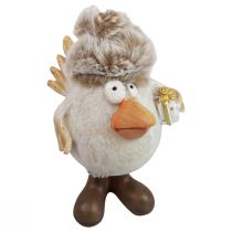 Produkt Figurki świąteczne ptak z kapeluszem beżowy 11,5x8x14cm 2szt