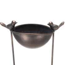 Produkt Dekoracyjna ptasia kąpiel, misa na kwiaty z kratką, nostalgiczny wygląd, stylowy element ogrodowy, 75 cm