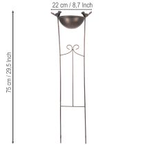 Produkt Dekoracyjna ptasia kąpiel, misa na kwiaty z kratką, nostalgiczny wygląd, stylowy element ogrodowy, 75 cm