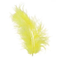Produkt Pióra ptasie żółte do rękodzieła. Pióra dekoracyjne 5cm - 10cm 20g