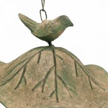 Wanna dla ptaków wisząca metalowa ogrodowa antyczny wygląd H28cm