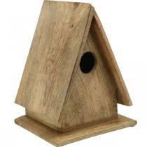 Ozdobny domek dla ptaków, budka lęgowa stojąca naturalne drewno wys.21cm
