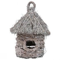 Dekoracyjny domek dla ptaków z drewna i metalu dekoracyjny domek na drzewie Ø17cm W26cm