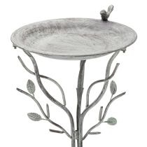Produkt Dekoracyjna ptasia kąpiel z delikatnym wzorem liści w stylu vintage, 74 cm