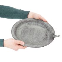 Produkt Dekoracyjna ptasia kąpiel z delikatnym wzorem liści w stylu vintage, 74 cm