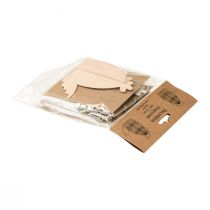 Produkt Dekoracja stołu kurczak w kształcie plastra miodu Wielkanoc biały pomarańczowy 11×6,5×12cm 6szt