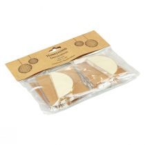 Produkt Kulki o strukturze plastra miodu Kulki o strukturze plastra miodu Świąteczne kremowe brokatowe Ø7cm 4szt