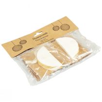 Produkt Kulki o strukturze plastra miodu Kulki o strukturze plastra miodu Świąteczne białe brokatowe Ø8cm 4szt