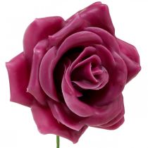 Różyczki woskowe deco różyczki wosk różowe Ø8cm 12szt