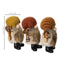 Produkt Figurka krasnala z brodą i spiczastym kapeluszem, 10 cm, 3 sztuki