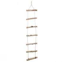 Produkt Świąteczna dekoracja ścienna z bajkowymi lampkami LED, małymi drewnianymi płatkami śniegu i pokrytymi śniegiem gałęziami. Wysokość 150 cm