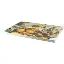 Produkt Grafika ścienna z motywem cytryny, letnia dekoracja, klimat śródziemnomorski, rama drewniana, 40x60 cm, dekoracja ścienna do salonu