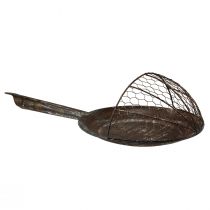 Produkt Dekoracja ścienna metalowy kosz ozdobny rdza dekoracyjna patelnia brązowa wys. 58cm