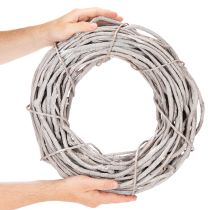 Produkt Ozdoba wianek wierzbowy, wianek z bielonych gałązek, 40cm