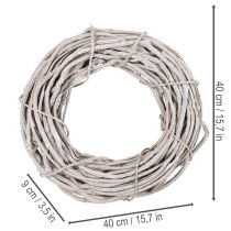 Produkt Ozdoba wianek wierzbowy, wianek z bielonych gałązek, 40cm