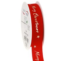 Produkt Wstążka świąteczna czerwono złota wstążka „Merry Christmas” 25mm 20m