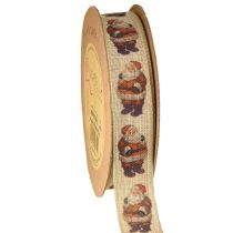 Produkt Wstążka świąteczna rustykalna wstążka Mikołaj 25mm 15m