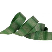 Wstążka świąteczna z nitką złotą kolorowa 25mm 20m