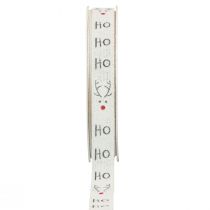 Produkt Wstążka prezentowa Świąteczna Wstążka świąteczna Hohoho biała 15mm 20m