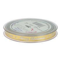 Produkt Wstążka świąteczna Wesołych Świąt Wstążka z białego złota 10mm 20m