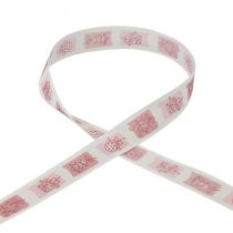 Produkt Wstążka świąteczna Różowa wstążka świąteczna 25mm 18m