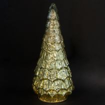 Produkt Choinka świąteczna z oświetleniem LED vintage zielono-złota 38cm