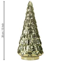 Produkt Choinka świąteczna z oświetleniem LED vintage zielono-złota 38cm