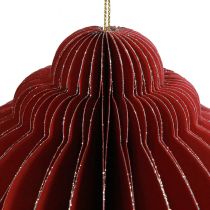 Produkt Papierowe dekoracje świąteczne Ozdoby choinkowe Bordeaux W20cm