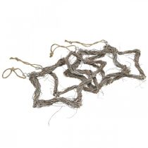 Produkt Dekoracja świąteczna gwiazda wiązu gwiazdki do powieszenia na biało myte 20cm 4szt