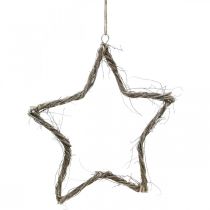 Produkt Świąteczna dekoracja gwiazda białe myte gwiazdki do zawieszenia wiązu 30cm 4szt