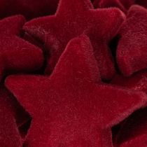 Produkt Ozdoby świąteczne, gwiazdki, Bordeaux flokowane, dekoracja stołu, 4-5cm, 40 sztuk
