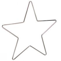 Produkt Ozdoby świąteczne gwiazdki do zawieszania metalowe srebrne 20cm 6 szt