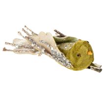 Produkt Ozdoba świąteczna ptaszek na klipsie zielony, brokat 12cm 6szt. różne kolory