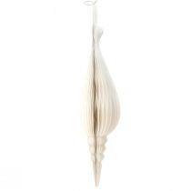 Produkt Elegancka wisząca ozdoba świąteczna papierowe krople białe 80cm